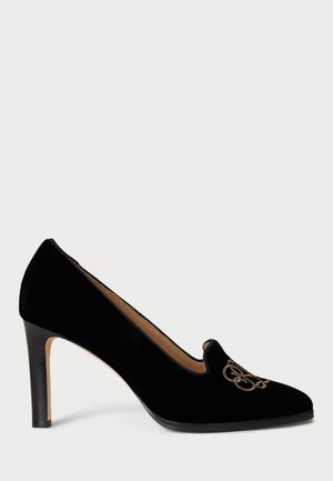 CORAH EMBROIDERED-LOGO VELVET PUMP - Klasické lodičky na opätku - black