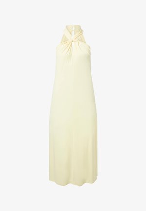 Ulla Popken, NECKHOLDER DRAPIERT ÄRMELLOS - Maxikleid - soft yellow