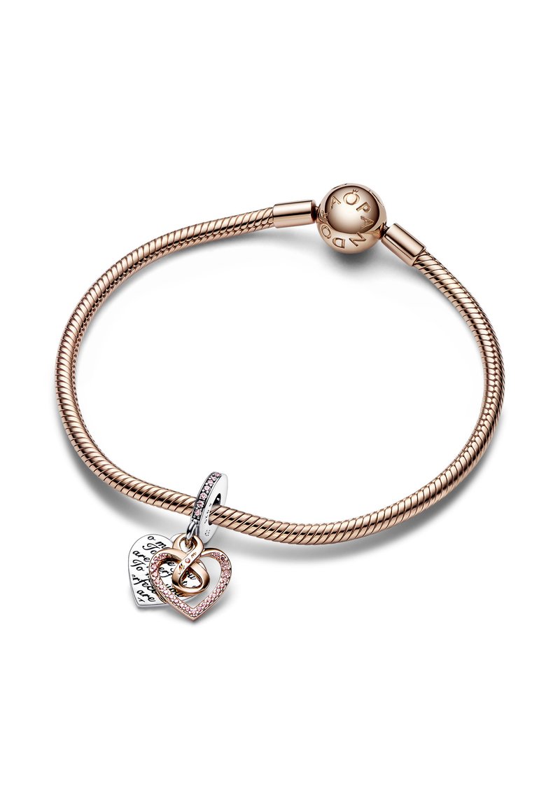 Pandora INFINITY MUM HEART DOUBLE DANGLE - Charm - sterling silver 