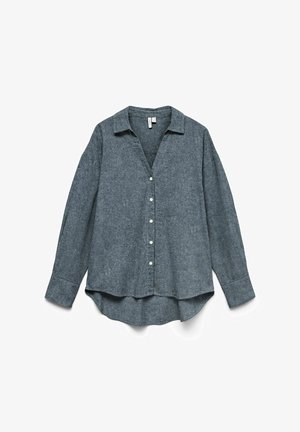 Vero Moda, HEMD VMNORMA HEMD - Bluza s gumbima - dark blue melange