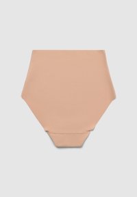 Slip alta in vero colore pelle realizzata in un tessuto liscio e elasticizzato. Caratterizzata da un design senza cuciture e una morbida fascia in vita per garantire il massimo comfort.