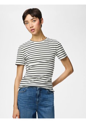 PCRUKA SS NOOS BC - T-shirts print - white