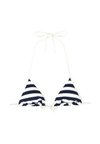 ESSENTIALS TEXT TRIANGLE - Bikini top - dark night navy/ivory