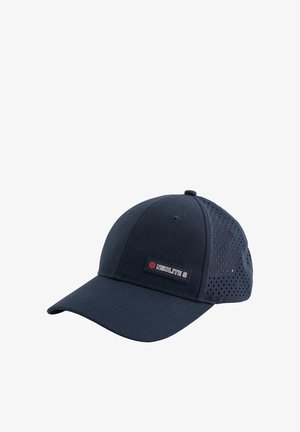 Casquette de baseball bleu foncé avec des panneaux arrière en maille perforée et une étiquette "NEOLITE 5" sur le côté avant gauche.