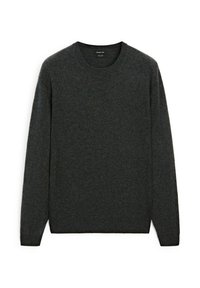 CASHMERE CREW NECK WITH LONG SLEEVES - Maglione - dark grey