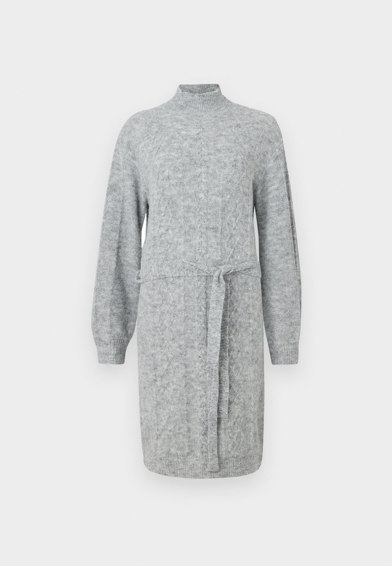 Vila Gebreide jurk lichtgrijs gemêleerd Vila Gebreide jurk lichtgrijs gemêleerd