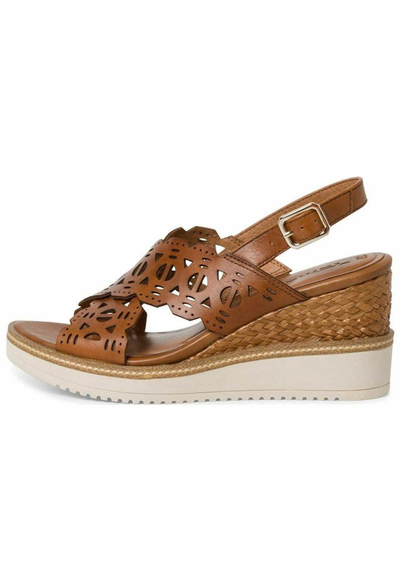 Sandales Femme Michael Antonio - Talon Bloc Couleur Cognac - Taille US 8