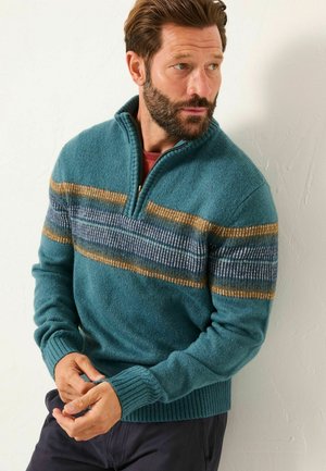 TALL FIT - HALF NECK  - Strickpullover - teal blue