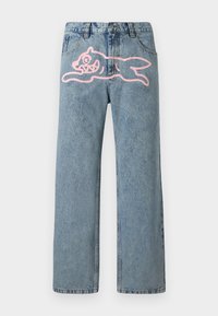 RUNNING DOG DOUBLE SCOOP PANTS - Egyenes szárú farmer - heavy wash blue