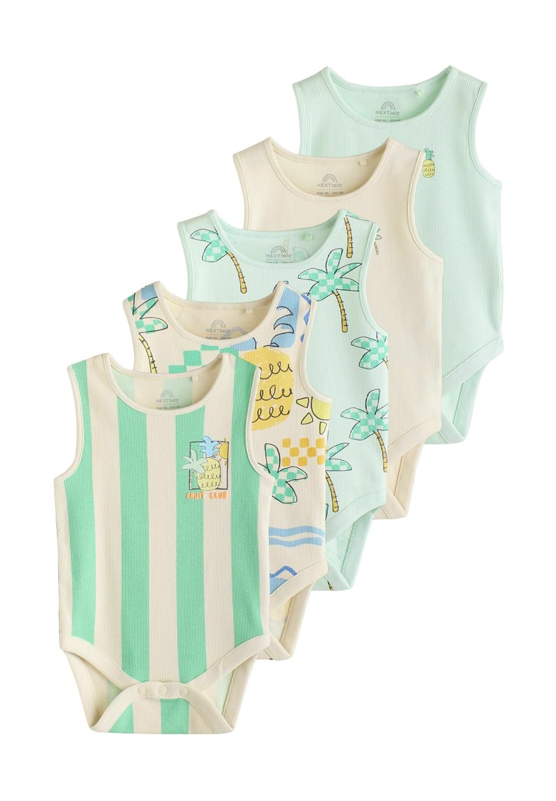 Next - 5 PACK - Body - green stripe pineapple print, Suurenna