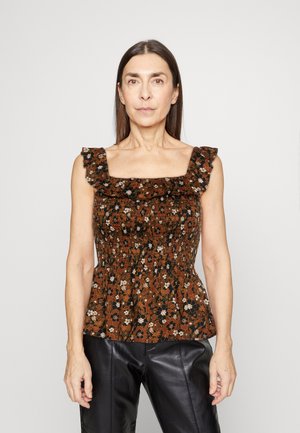 GAP SMOCKED TANK - Μπλούζα - brown