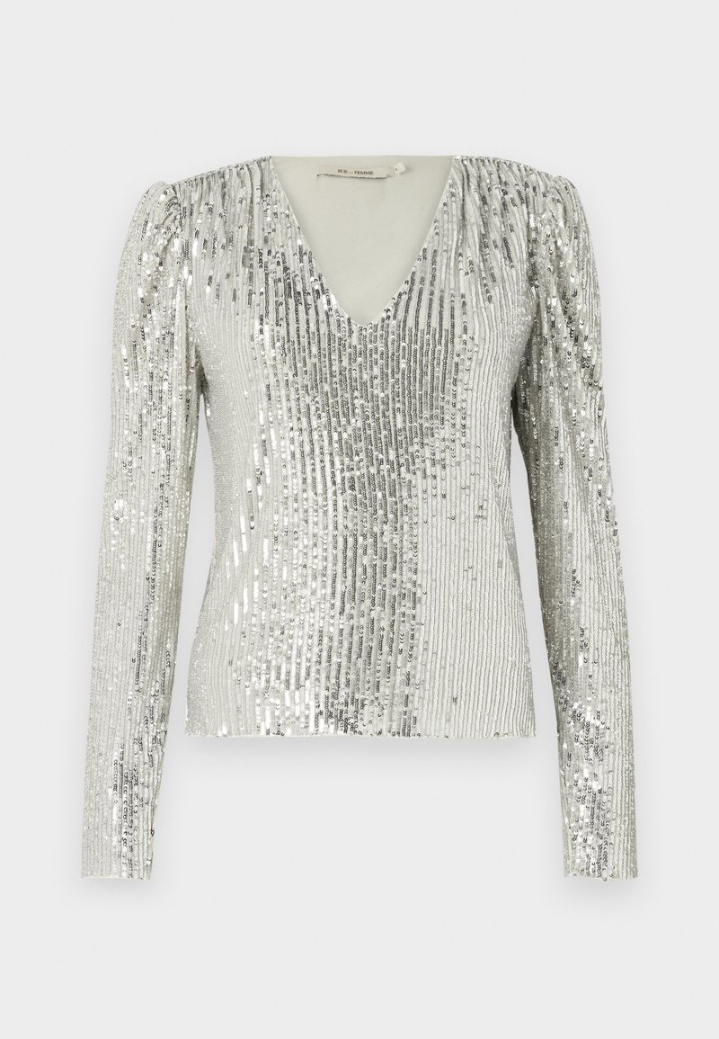Rue de Femme Blouse zilverkleurig Rue de Femme Blouse zilverkleurig