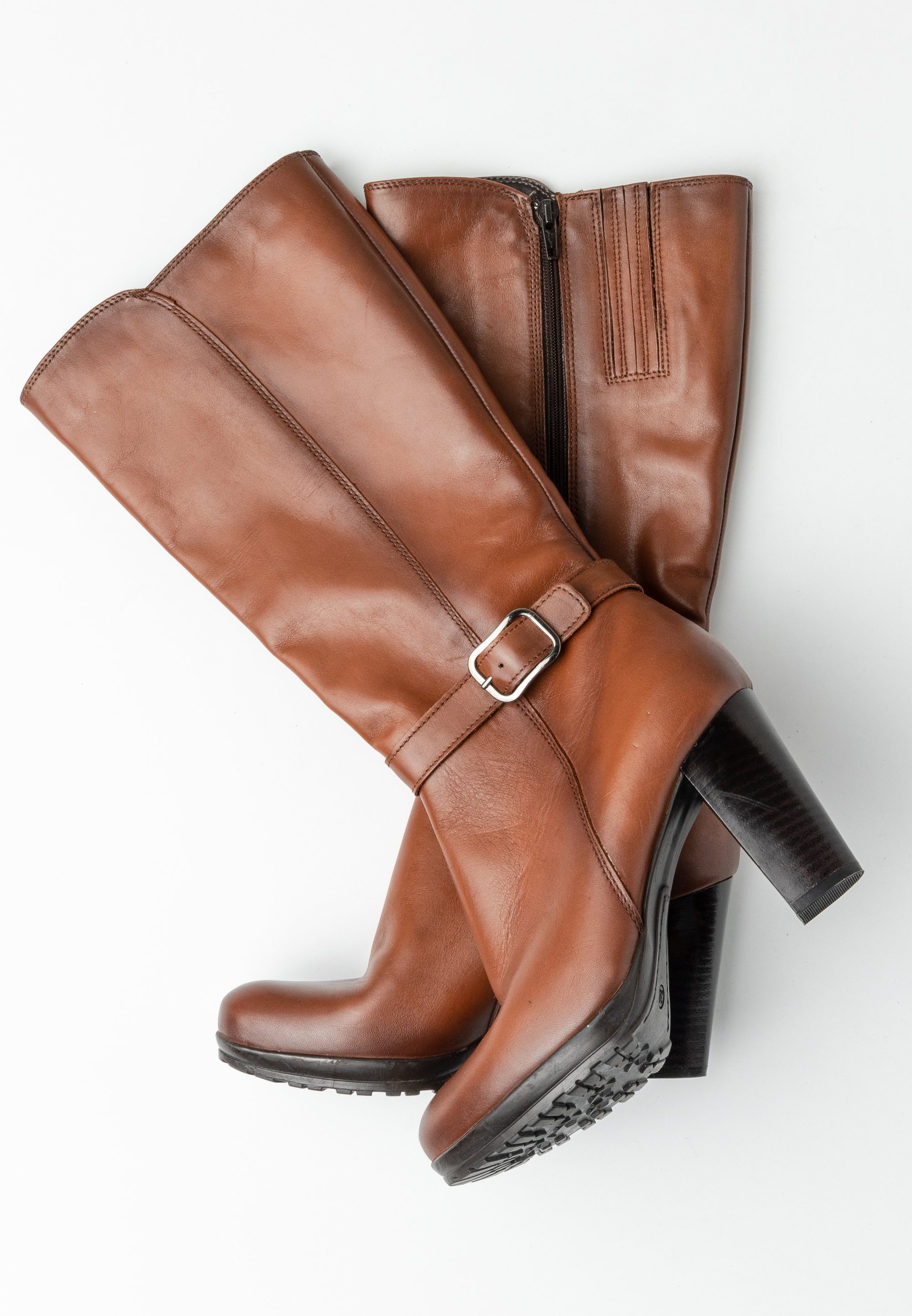 Tamaris Laarzen met hoge hak brown/bruin (Pre-owned)