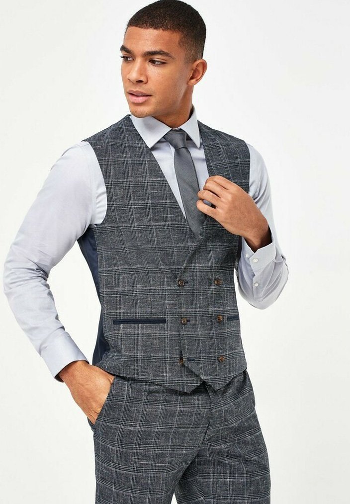 PAWO OSTIENCE - Suit waistcoat - blue 