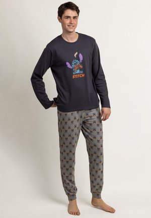Disney, DISNEY PIJAMA MANGA LARGA STITCH ARCADE PARA HOMBRE SET - Pijama - marengo
