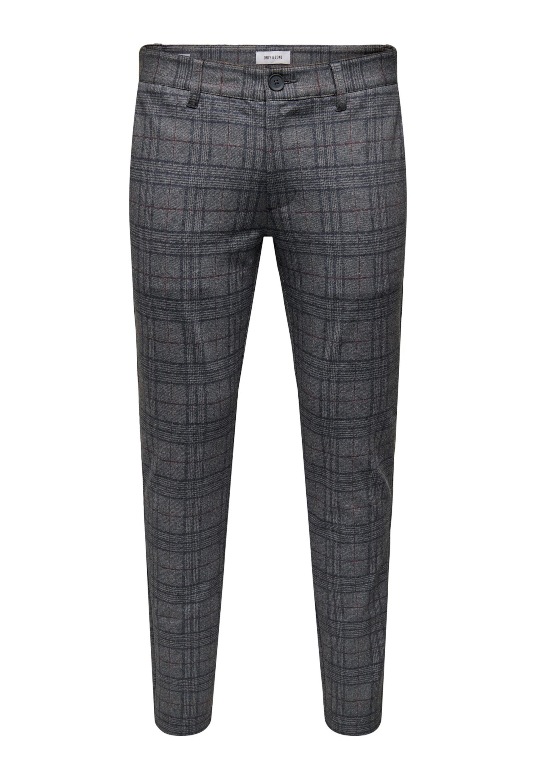 Only Sons ONSMARK TAP CHECK PANT Trousers dress blues/dark