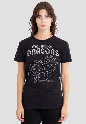 Cotton Soul, MOTHER OF DRAGONS - T-Shirt print - black