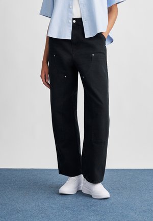 Carhartt WIP BRANDON DOUBLE DEARBORN PANT - Relaxed fit jeans - black  grind washed