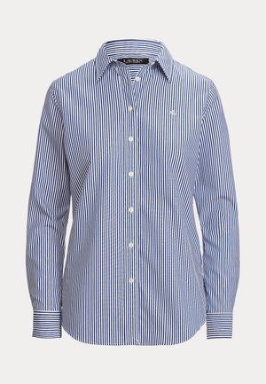 Lauren Ralph Lauren Petite, CLASSIC FIT STRIPED COTTON SHIRT - Skjortebluser - blue/white
