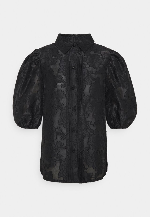 CHA CHA PUFF SLEEVE BLOUSE - Bluzka - black