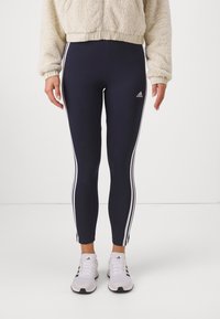 adidas Sportswear ESSENTIALS 3 STRIPES HIGH WAISTED - Pajkice - legend ink/white