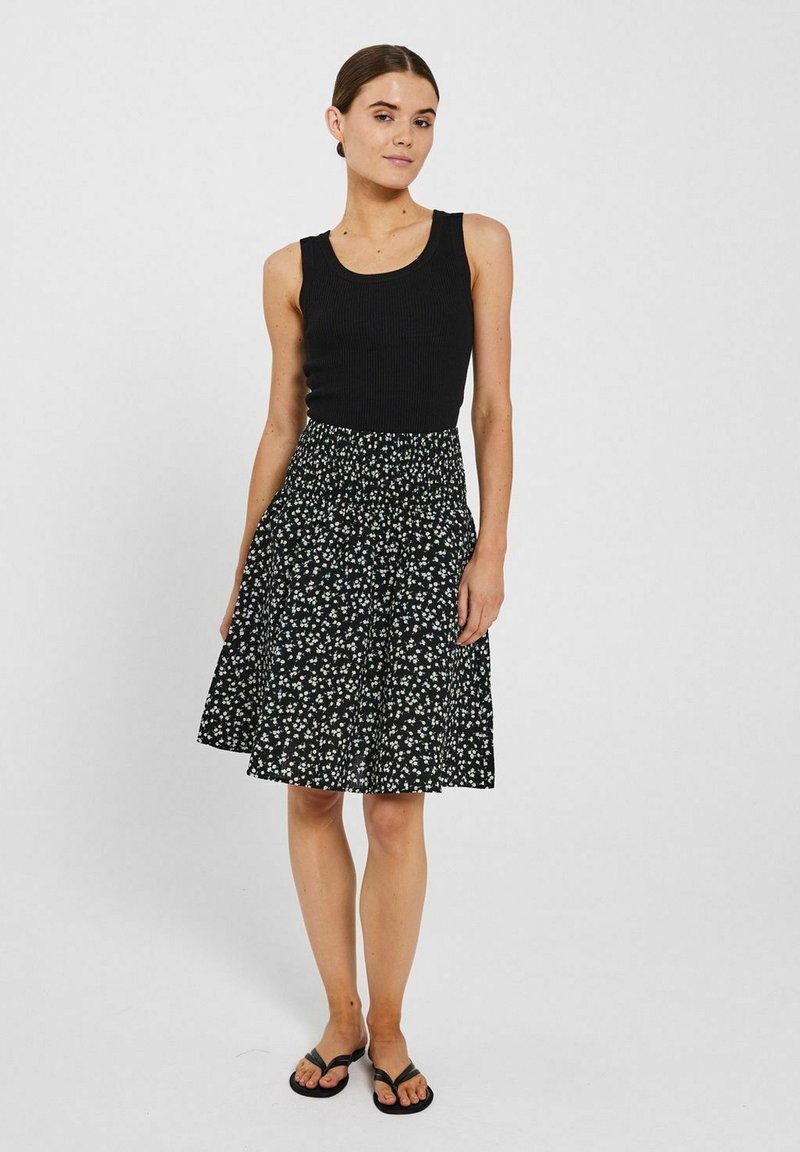 NORR OPAL SEERSUCKER - Vekkihame - black flower aop