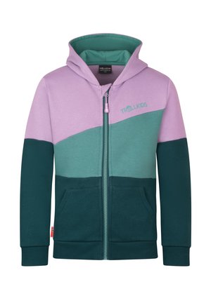 TROLLKIDS, KIDS ALESUND SWEATER UNISEX - Zip-up sweatshirt - light violet dusty teal midnight petrol