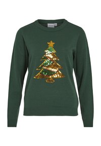 VILA VISEASON LS CHRISTMAS SEQUINS - Vesta - pine grove detail:christmas tree