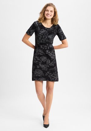 Monari Day dress - schwarz silber