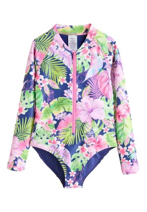 REGULAR FIT - LONG SLEEVED - Ujumistrikoo - navy blue tropical