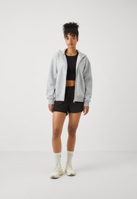 Champion ICONS FULL ZIP HOODIE LOGO - Felpa con zip - grey