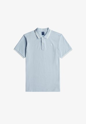 G-STAR, DUNDA SLIM STRIPE POLO S\S - Polo shirt - lt wave