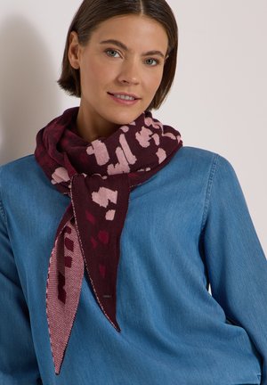 Cecil, DREIECKTSTUCH MIT MUSTER - Foulard - berry red