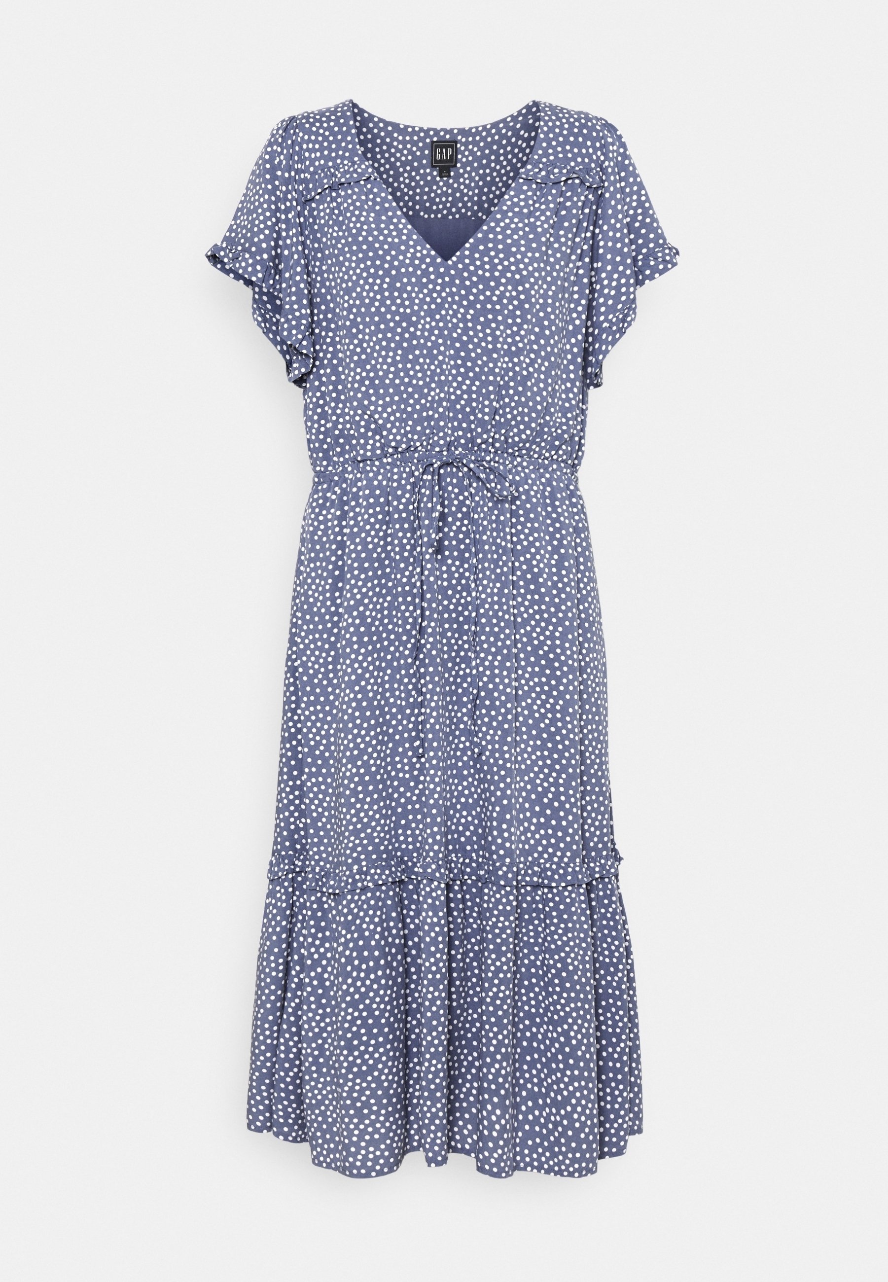 gap blue polka dot dress GAP Blue White Polka Dot Dress Size Medium