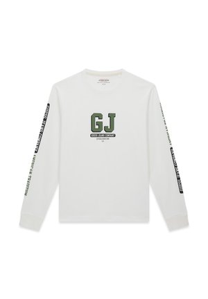 Guess Jeans, MIT AUFGEDRUCKTEM LOGO - Maglietta a manica lunga - weiß