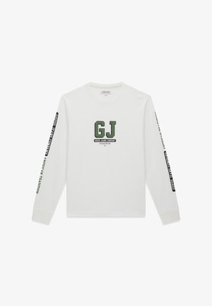 Guess Jeans, MIT AUFGEDRUCKTEM LOGO - Maglietta a manica lunga - weiß