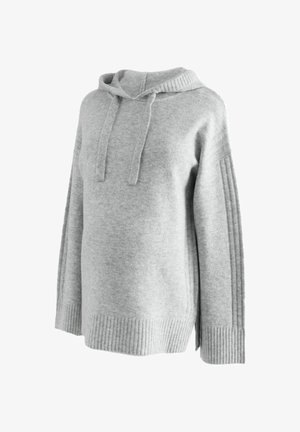 Hall halli kootud kapuutsiga dressipluus soonikkoes äärte, küljeribade ja ees oleva lukuroogiga. Pehme tekstuur ja lahtine lõige, sobib igapäevaseks kandmiseks.