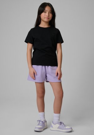 4F, 4F T-SHIRT REGULAR GŁADKI DZIEWCZĘCY - BIAŁY 122 (6-7 LAT) - Basic T-shirt - deep black