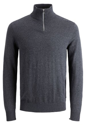 Jack & Jones JJEEMIL HALF ZIP - Jumper - dark grey melange