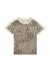 LEO LUXE SLIM TEE - Nyomott mintás póló - alpine snow ice coffee