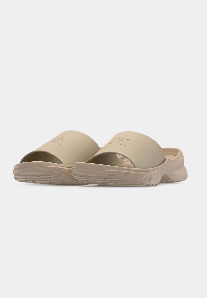 Calvin Klein RECOVER RUNNER - Sandály do bazénu - oatmeal