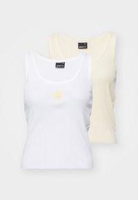 EMBROIDERY TANK 2 PACK - Débardeur - offwhite/vanilla
