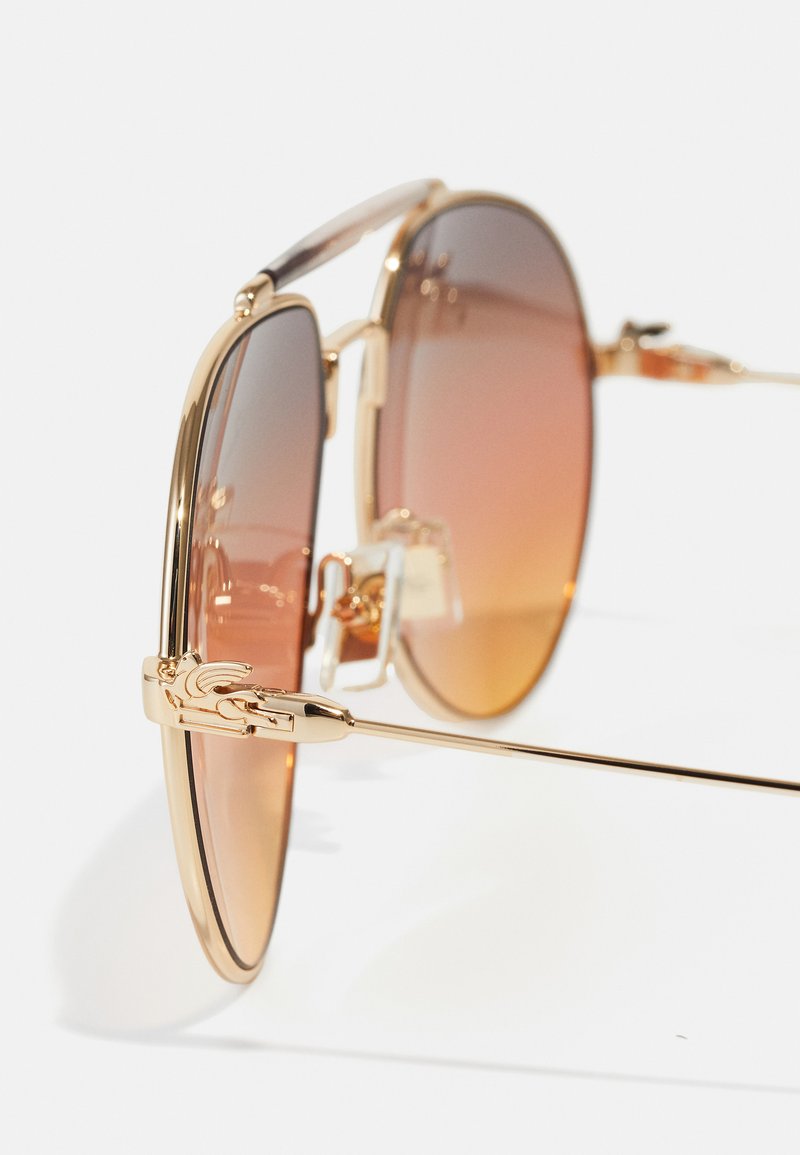 ?️ NEW ETRO Milano Rose Gold Pilot Sunglasses – with Leather Case Etro 0033/s Unisex Rose Gold Pilot Sunglasses – Otticanet main image 4