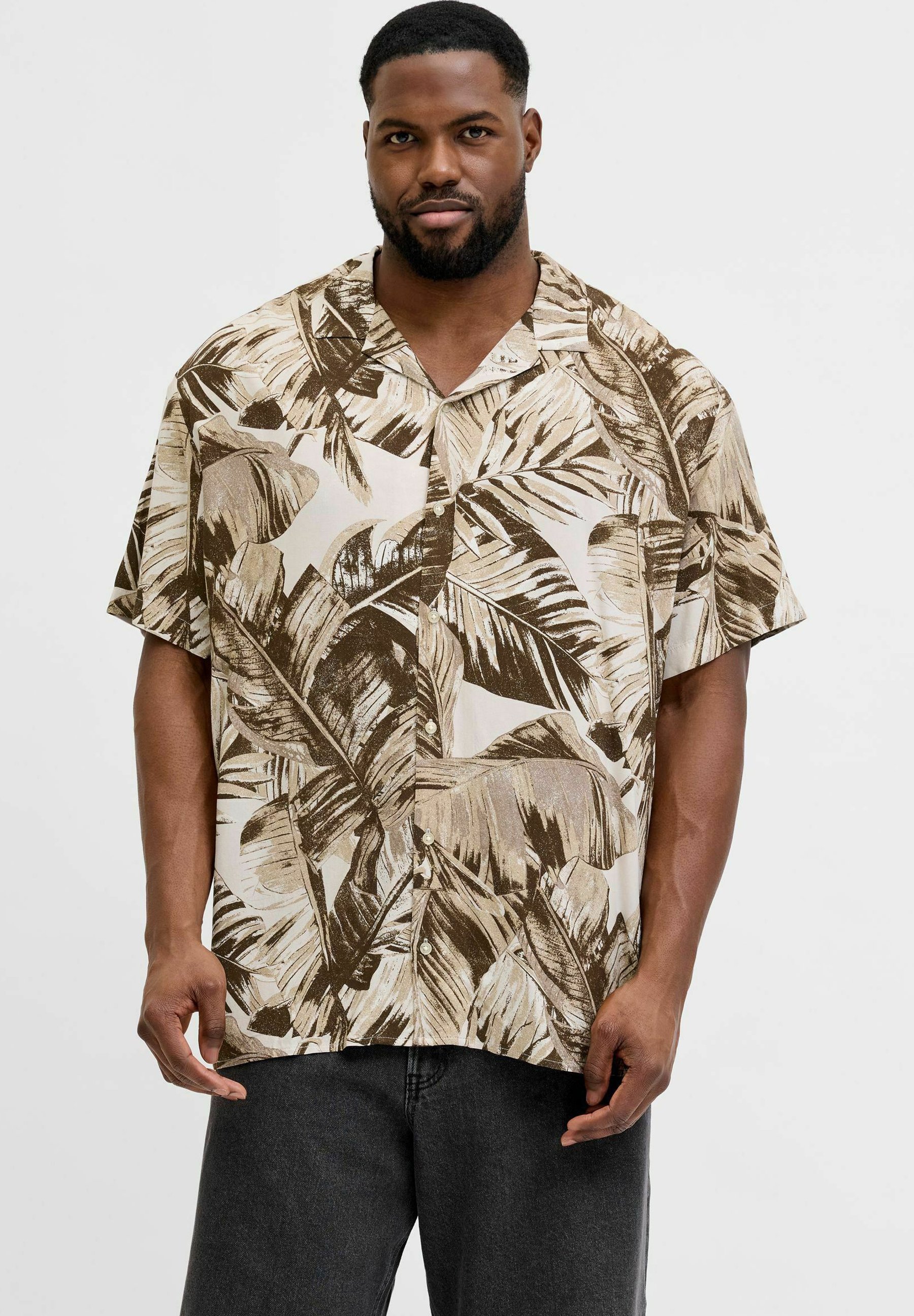 Camicia Hawaiana Uomo PANASIAM A Maniche Corte - Stampa Tropicale, Leggera In Cotone, Con Tasca - Perfetta Per L'Estate