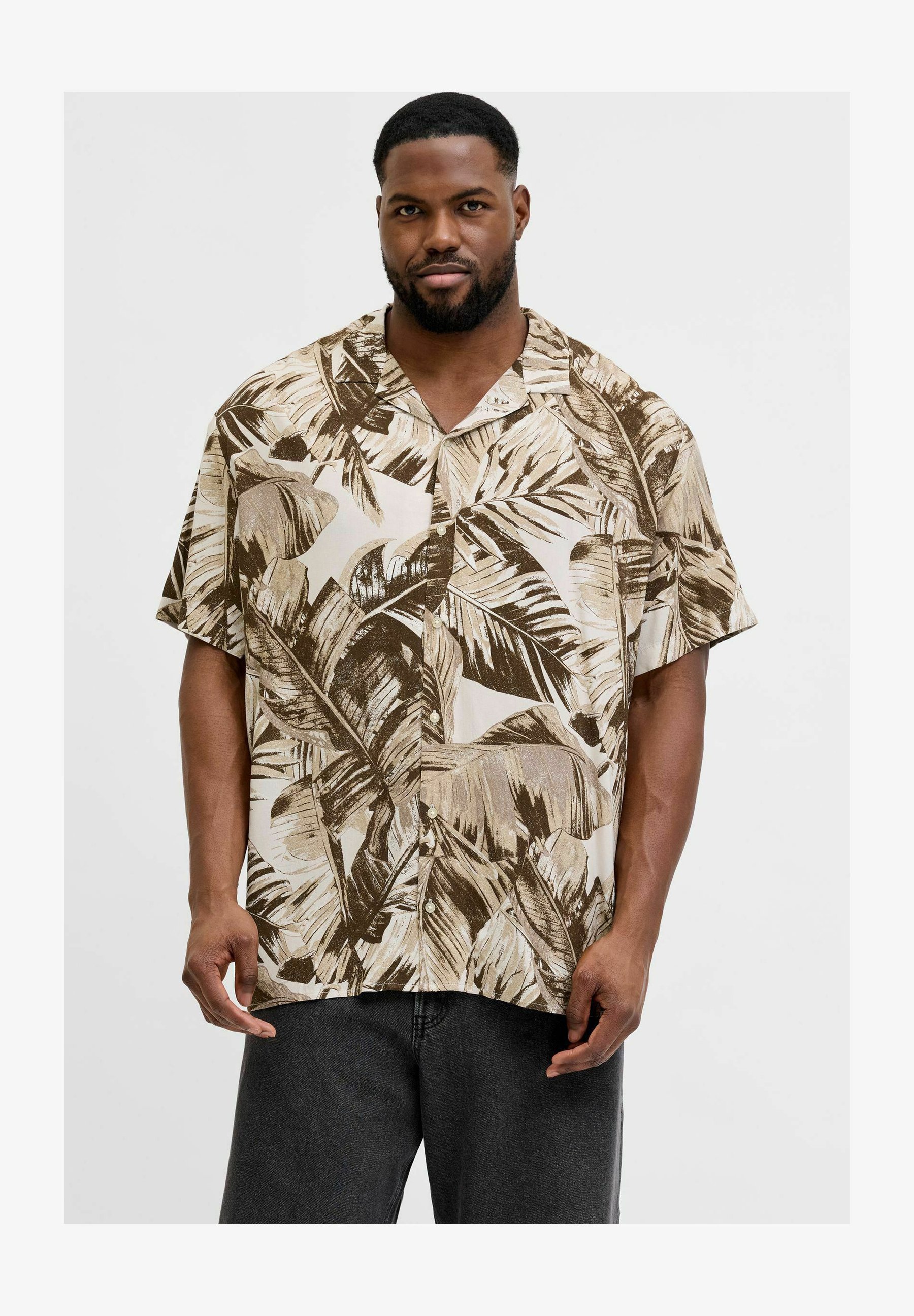 Camicia Hawaiana Uomo PANASIAM A Maniche Corte - Stampa Tropicale, Leggera In Cotone, Con Tasca - Perfetta Per L'Estate