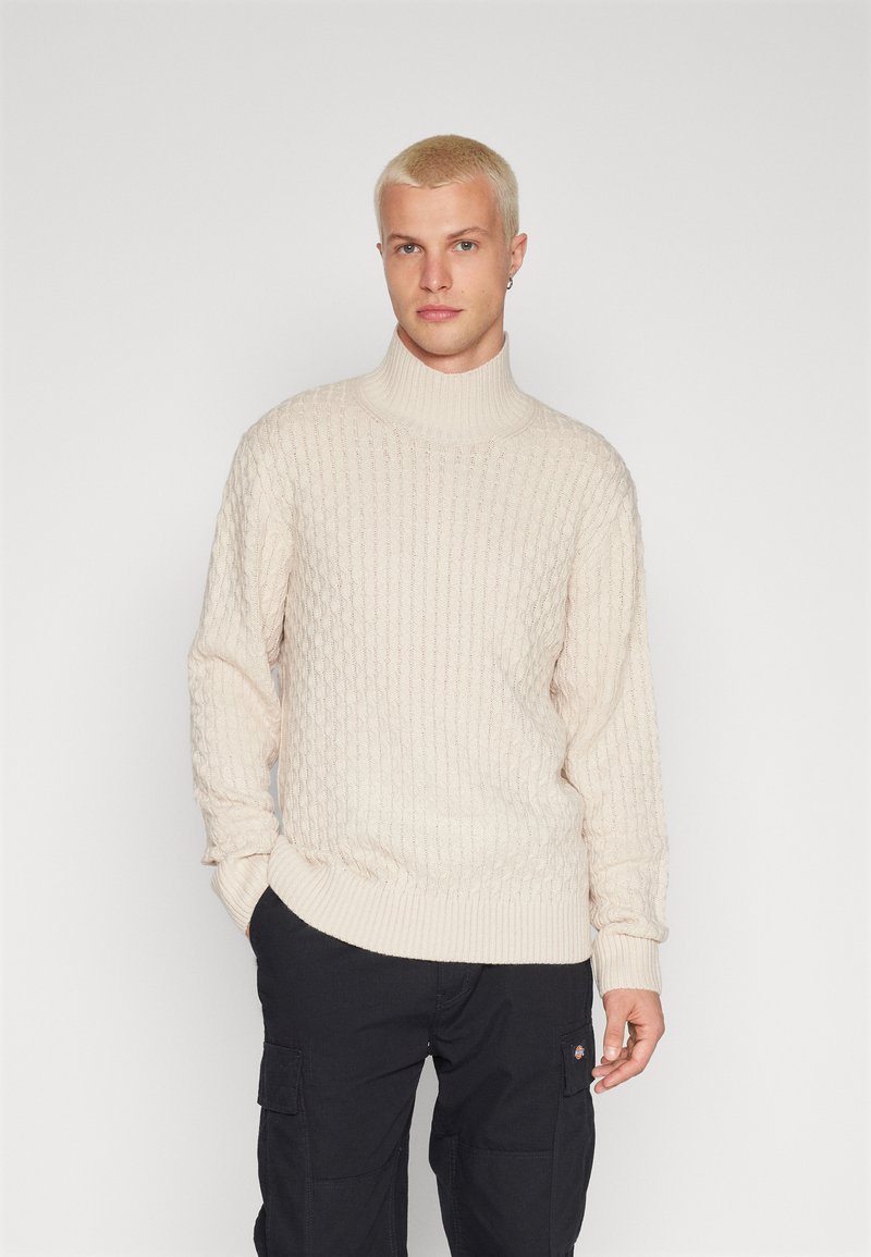 Stradivarius NECK - Maglione - black denim/nero denim
