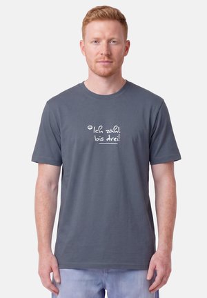 watapparel, ICH ZÄHL BIS DREI UNISE
 - T-Shirt print - blue grey