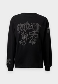 HACKWORK - Tops ar garām piedurknēm - black/salt