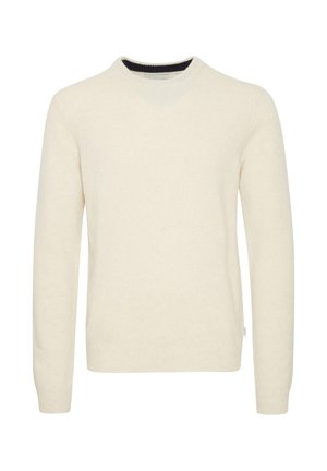 Casual Friday, CFKARL FINE KNIT CREW NECK - Svetrík - light sand melange