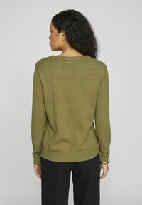 VILA VIRIL O-NECK NOOS - Stickad tröja - capulet olive